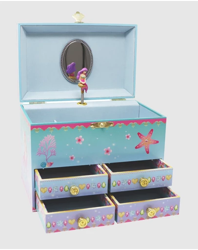 Pink Poppy - Shimmering Mermaid Medium Musical Jewellery Box