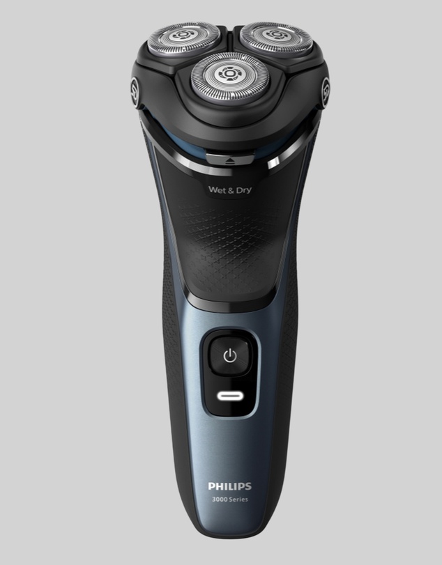 Philips - Philips Shaver Series 3000, 5D Pivot & Flex Heads, Wet & Dry, Pop-Up Trimmer, Anti-corrosion Deep Blue