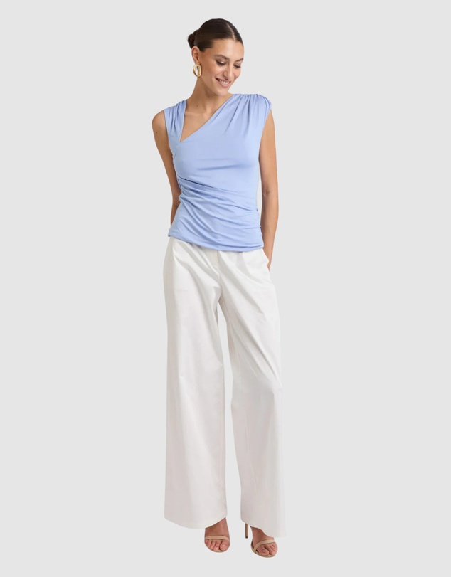 Honey and Beau - Lorena Asymmetrical Jersey Top