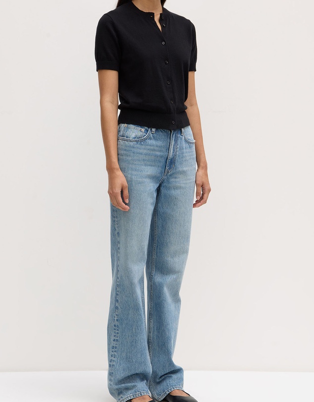 Assembly Label - Semra Cotton Cashmere Short Sleeve Cardigan