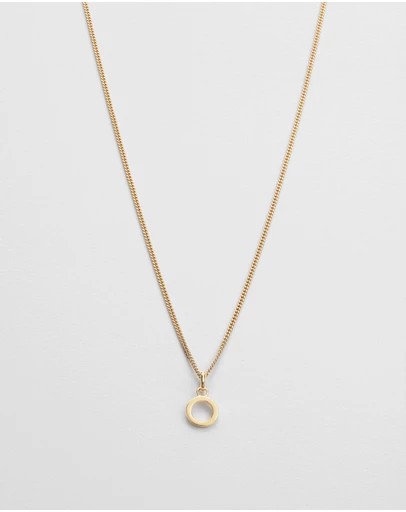 Kirstin Ash - O Outline Initial Necklace