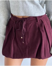 Dazie - Bubble Draw String Mini Skirt