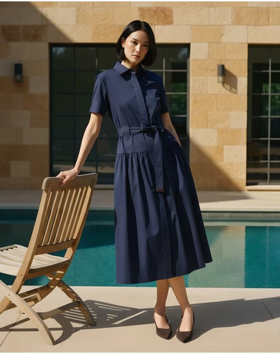 IDA+S - Chloe Navy Midi Dress