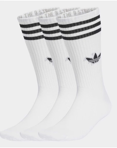 adidas Originals - 3-Stripes High Crew Socks 3 Pairs Unisex