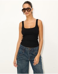 Dazie - Edie Rib Tank Top