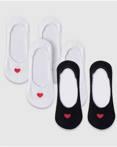 High Heel Jungle - Secret Heart No-Show Sock - 3 Pack