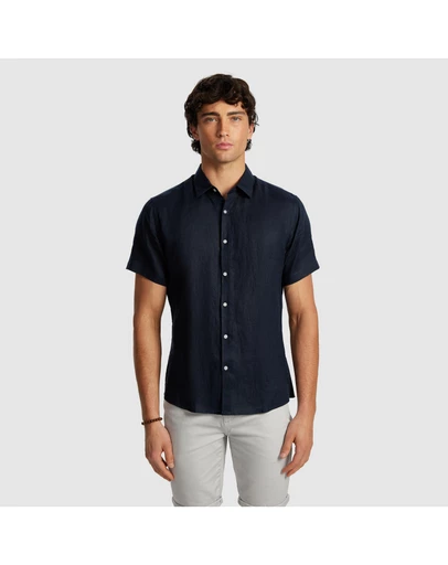 yd. - Lewis Pure Linen Shirt