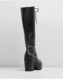 ROC Boots Australia - Lash Leather Platform Boots