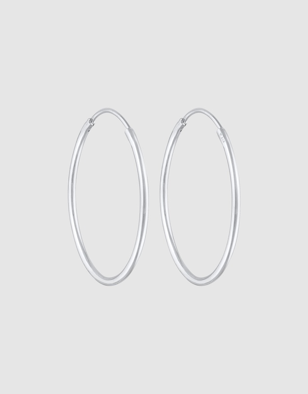 Elli Jewelry - Minimalist Hoop Earrings in 925 Silver