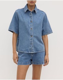 Assembly Label - Boxy Denim Short Sleeve Shirt
