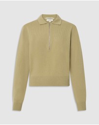 Oroton - Long Sleeve Zip Polo