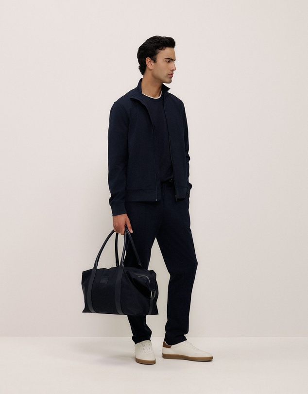 Trenery - Mercerised Cotton Layered T-shirt in Navy