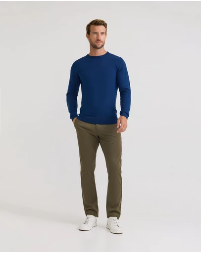 Oxford - Crew Neck Pure Wool Pullover