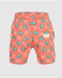 Tolu Australia - Boys Orange Swim Shorts With Crabs