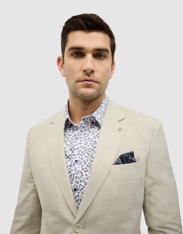 Politix - Single Breasted Textured Tailored Blazer