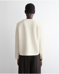 COS - Button-Detail Boiled-Wool Sweatshirt