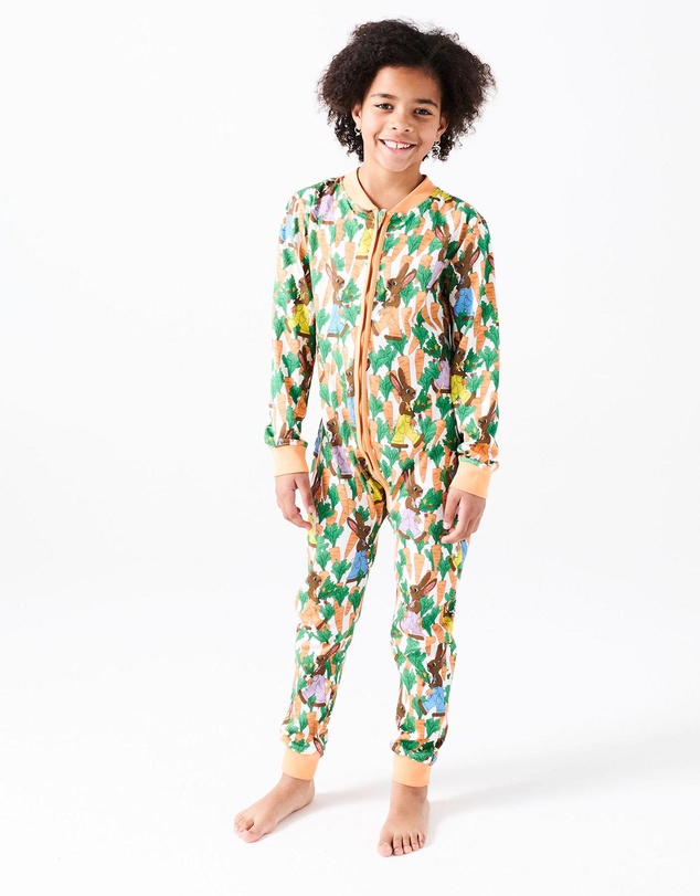 Kip&Co - Carrot Joy Organic Cotton Pyjama Onesie - Babies-Teens