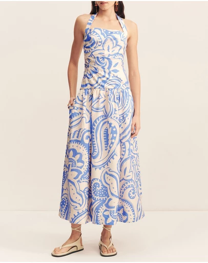 Shona Joy - Francis Draped Halter Midi Dress