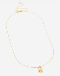 Lovisa - Waterproof Gold Plated Stainless Steel Lock Pendant Necklace