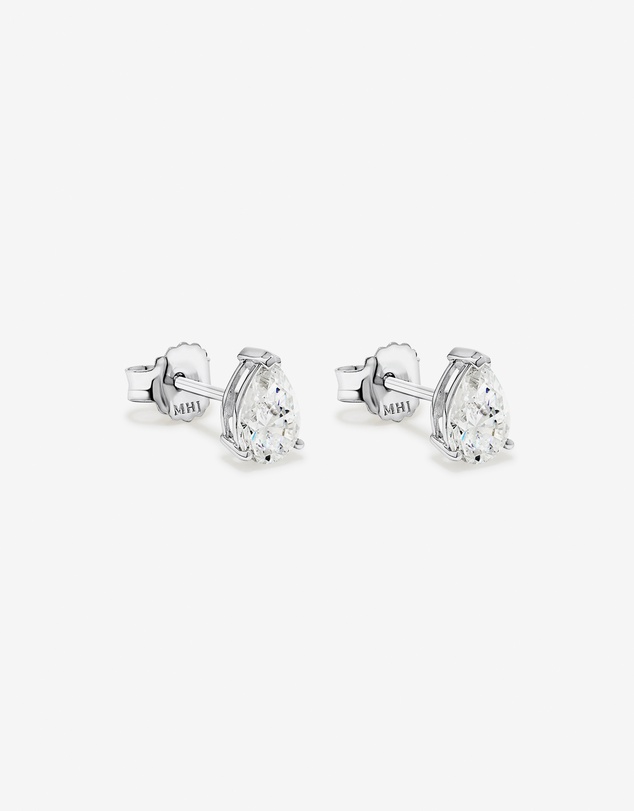 Michael Hill - Pear-Cut Cubic Zirconia Solitaire Stud Earrings in Sterling Silver