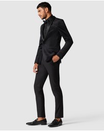 Politix - Slim Fit Detachable Shawl Collar Velvet Tuxedo Jacket