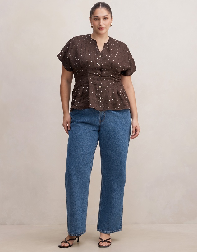 Forever New Curve - Jemma Curve V Neck Blouse