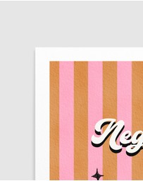 Olive et Oriel - Negroni Drink On Stripes by Baroo Bloom Art Print