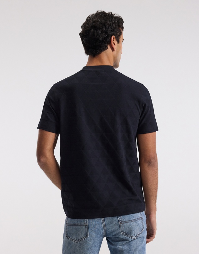 Calibre - Geometric Jacquard T-shirt Navy
