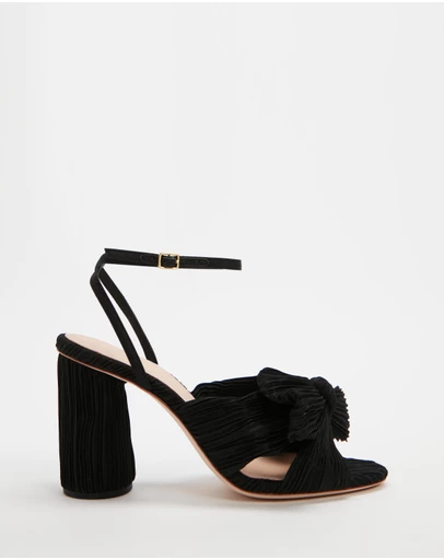 Loeffler Randall - Camellia Pleated Knot Heeled Sandal With Ankle Strap