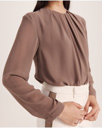SABA - Willa Long Sleeve Tuck Detail Top