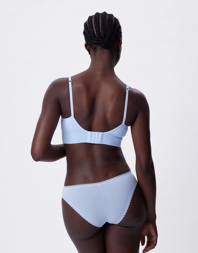 Bras N Things - Daisy Chain Wirefree L/Line Bra - Light Blue