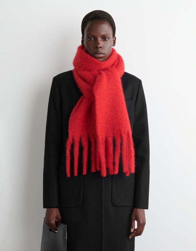 COS - Fringed Brushed-Mohair Scarf