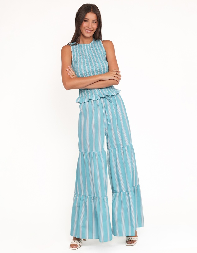 Petal & Pup - Tilly Pant Set - Blue Stripe