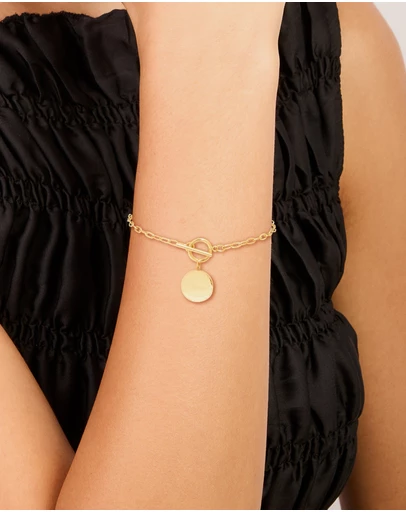 Lovisa - Waterproof Stainless Steel Beloved T & O Bracelet