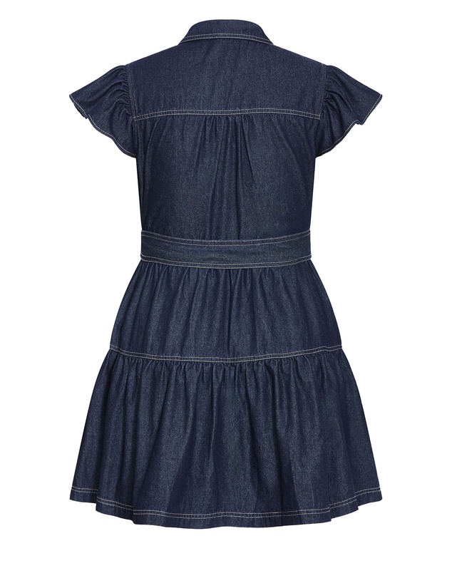 City Chic - Plus size Kelsie Denim Mini Dress - dark wash
