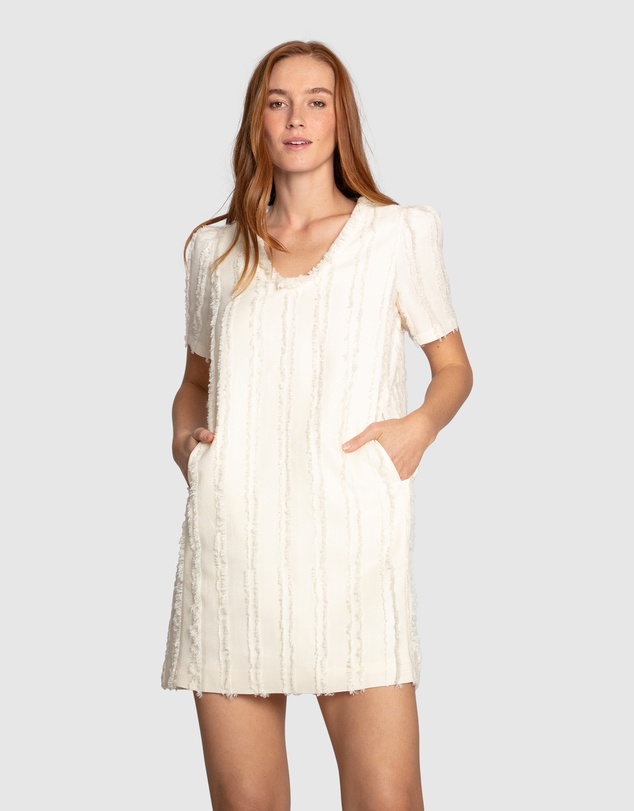 Belle & Bloom - Solana Boho Fringe Shift Mini Dress