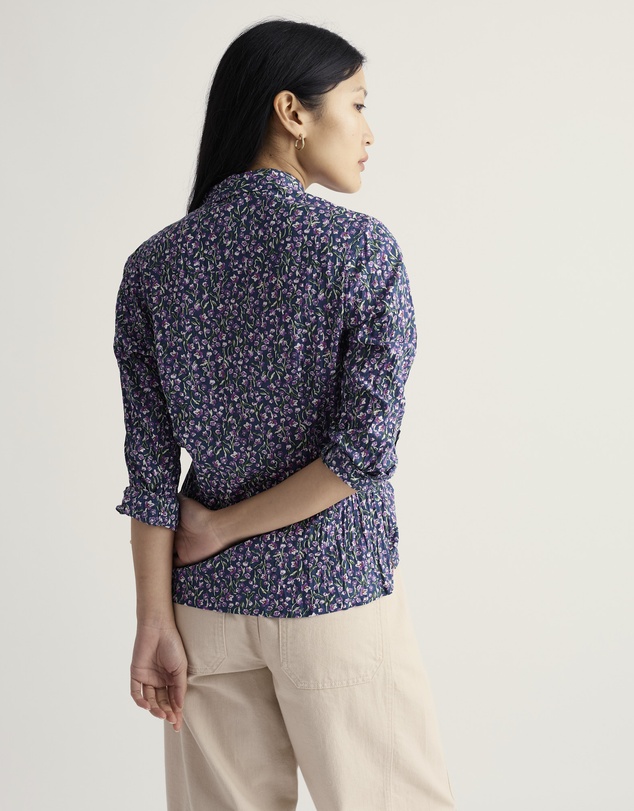 Seasalt - Seasalt Cornwall Purple Larissa Shirt in Crinkled Organic Cotton
