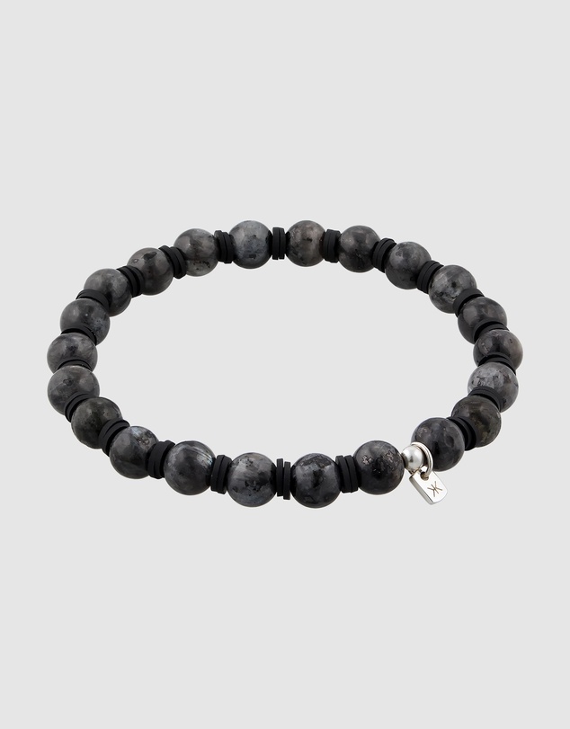 Kuzzoi - ICONIC EXCLUSIVE - Lavakite and Lava Bead Bracelet with Sterling Silver Elements