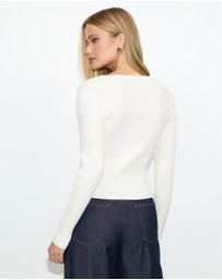 Dazie - Tessa Cropped Knit Cardigan
