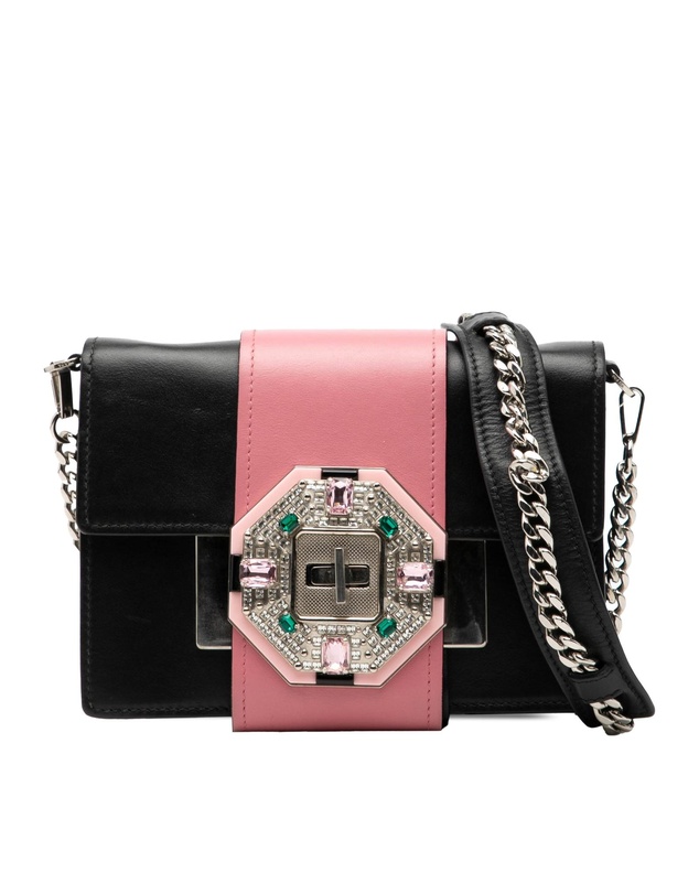 Pre-Loved by Azura Reborn - Pre-Loved City Calf Crystal Embellished Ribbon Bag
