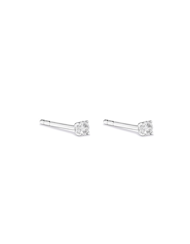 Michael Hill - 0.10 Carat TW Diamond Mini Solitaire Stud Earrings in 10kt White Gold