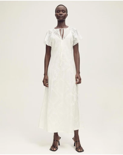 M.N.G - Moss Embroidered Dress