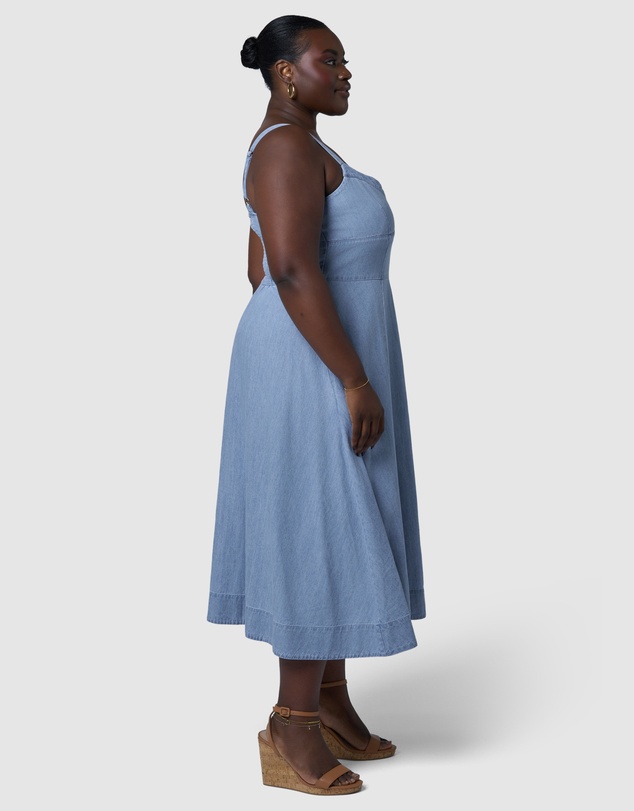 Indigo Tonic - Miki Denim Flared Midi Dress