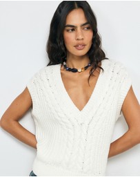 AERE - Mara Cable Knit Vest
