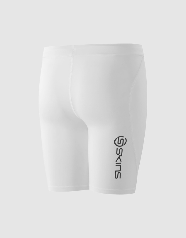 SKINS - Youth Compression Half Tight - White