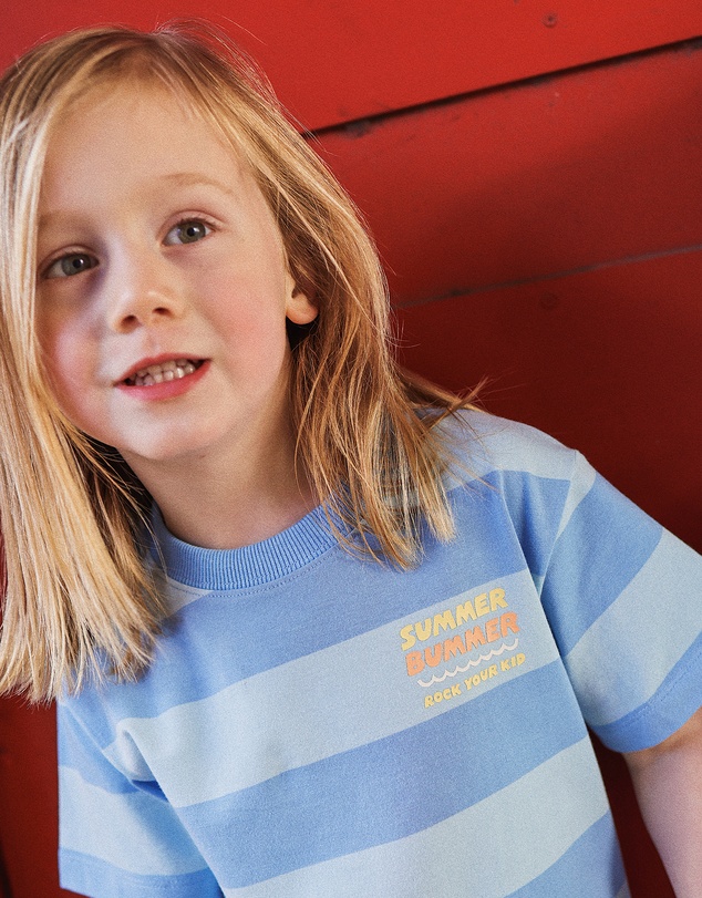 Rock Your Kid - Vince Tee in Blue Stripe