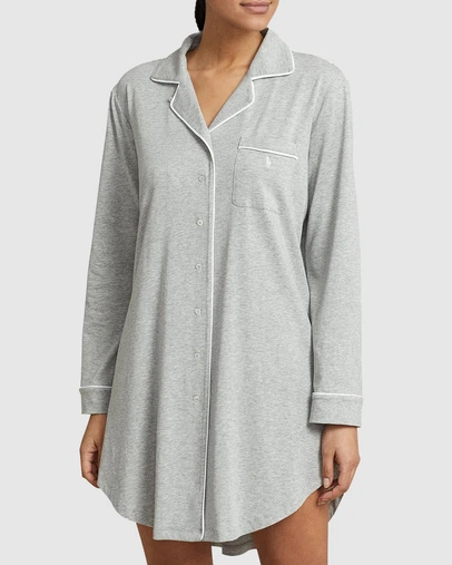 Polo Ralph Lauren - Polo Essentials Long Sleeve Cotton Jersey Sleepshirt