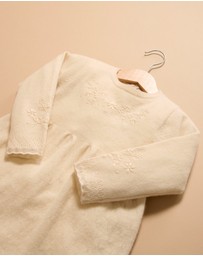 Purebaby - Embroidered Cashmere Dress - Kids-Babies