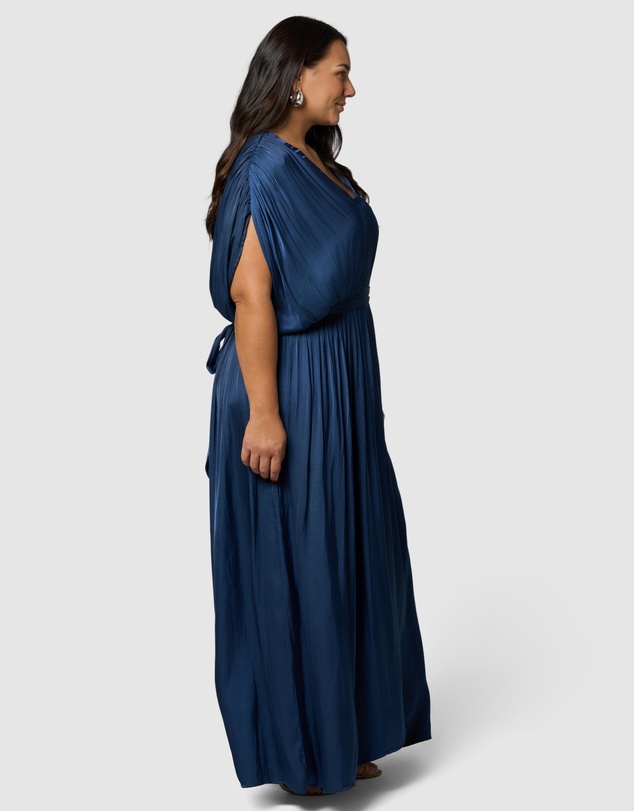 Pink Dusk by Curve Project - Aphrodite Satin Maxi Dress