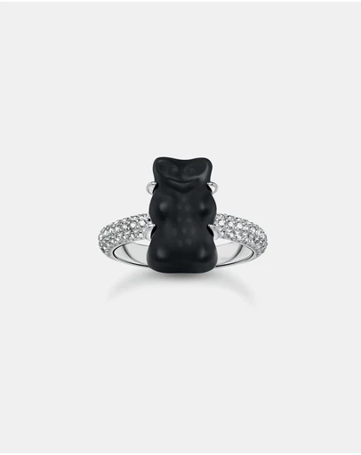 THOMAS SABO - Ring with black Goldbear and zirconia